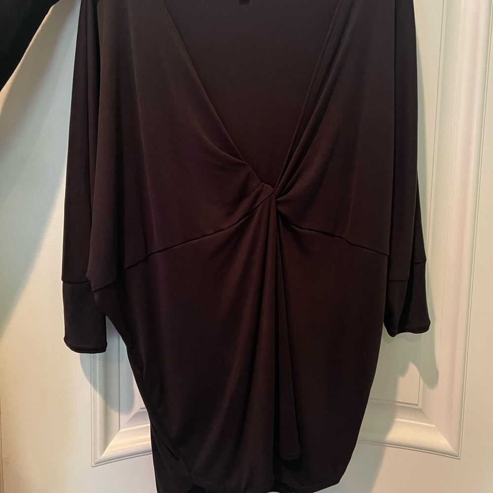 Silence + Noise Dark Purple Blouse